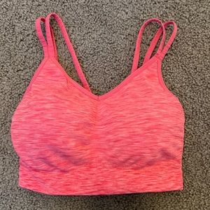 Pink Sports Bra with removable pads